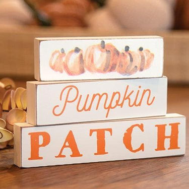 3 Set Pumpkin Patch Blocks - The Fox Decor